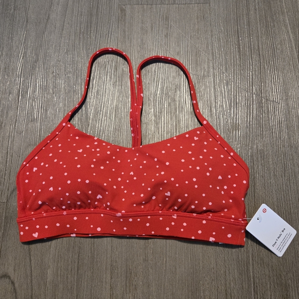 Lululemon flow y bra heart scatter